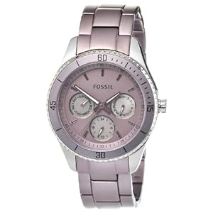 Fossil Women's ES3038 Stella Purple Aluminum and Stainless Steel Watch