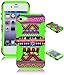 Bastex Hybrid Case for Apple Iphone 4, 4s, 4g - Bright Green Silicone / Aztec Tribal Hard
