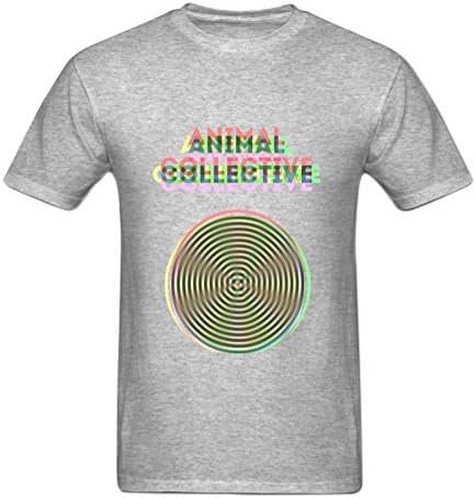 Men's Diy Animal Collective 100% Cotton Crew Neck T-Shirt Siobhan Sheppard L Grey