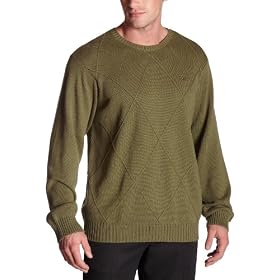 IZOD Men's Windowpane Lattice Sweater