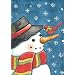 Cardinal Snowman House Flag