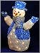 32" Icy Crystal Snowman Lighted Christmas Yard Art