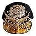 LOCOMO Black Gold Eagle Wing Hedgehog Rivet Chain Star Snapback Cap FFH124