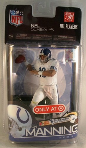 McFarlane Toys NFL Sports Picks Series 25 Exclusive Action Figure Peyton Manning (Indianapolis Colts) White Jersey Retro Uniform