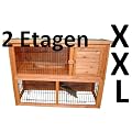 XXL Hasenstall Kaninchenstall 2 Etagen 112cm