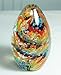 Tripact Inc M Design Art Handcraft Clear Spiral Accending from Blue Surface Egg Paperweight PW-693