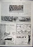 1913 ADVERT DUNOP GOLF BALL OPEL CARS ROAD RACING ITALY