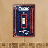 New England Patriots Art Glass Lightswitch Cover