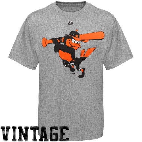 MLB Baltimore Orioles Adult Short Sleeve Basic Tee (Steel Heather, X-Large)