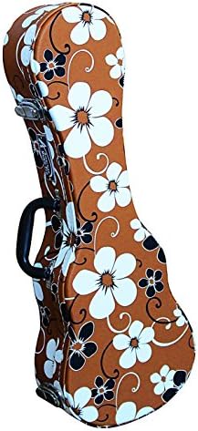 Soprano Ukulele Flower Hardshell Case with Plush Interior and Storage