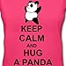 Keep Calm Hug Panda Women's V-Neck T-Shirt by Spreadshirt