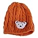 Vktech® Soft Winter Crochet Baby Newborn Toddler Boy Girl Beanie Hat Cute Bear Cap (Orange)