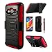 Cover-U® Samsung Galaxy Avant G386 Extreme Rugged Dual Layer Kickstand Combo Case with Belt clip Holster Red/Black Included [Premium Screen Guard + Cover U (TM) Stylus Pen + Anti-Dust Plug]