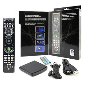 Noah Company MediaGate GP-IR02BK Windows Vista Home Premium and Windows Vista Ultimate MCE Remote Control, 2 Channel IR (Black)