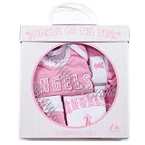 LA Angels of Anaheim Baby Girl Pink Gift Set, Including Creeper, Bib, Blanket, Cap