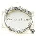 Inspirational Live Love Laugh Silvertone Elastic Bangle Bracelet