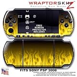 Fire Yellow WraptorSkinz Skin and Screen Protector Kit fits Sony PSP 3000