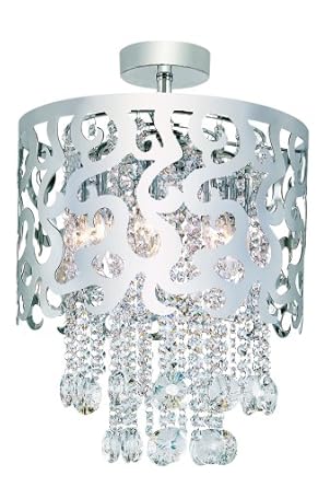 Trans Globe Mdn 697 Modern Eight Light Semi Flush Mount Polished