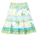 Amy Byer Girls 2-6x Melody Mixed Print Cotton Lawn Tiered Skirt