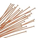 Copper Headpins 24 Gauge 2 Inches (50 Head Pins)