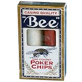 Bee Casino Quality 100 Count Poker Chip Set