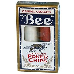 Bee Casino Quality 100 Count Poker Chip Set