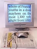Bierley Monomouse CCTV Video Magnifier - This unique device will magnify small text, objects etc onto your television screen in Black & White ~ (TV set not included) ~ The unit simply plugs in to your TV in the same way as a video recorder using the RCA connections - REVERSE MODE HIGH MAGNIFICATION VERSION (24x magnification on a 20inch tv) - Reverse Mode allows you to change from black on white print to white on black while viewing the same page (this gives easier viewing for people with acute light sensitivity) - Brand New from ONLINESUNSPECS