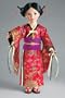 Akai Hime Japanese Outfit ~ Includes a Kimono, Sandals & Hair Sticks and fits the 18 inch Slim all Vinyl Dolls like Carpatina & Stardust Classics & Magic Attic