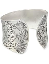 Sterling silver cuff bracelet, Pagoda
