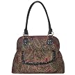 Paisley Lane Fabric Diaper Bag- Red Paisley
