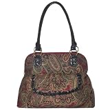 Paisley Lane Fabric Diaper Bag- Red Paisley by Paisley Lane