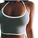 ABC Women Boho Tank Bustier Bra Vest Crop Top Cami (S, Gray)
