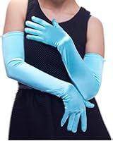 22" Classic Adult Size Opera Length Satin Gloves