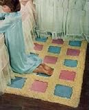 THE BLOCK RUG (with 3x5 inch squares) - A Vintage 1953 Crochet Pattern - Finished Size: 33 x 56 inches. Instant Download Ebook - AVAILABLE FOR DOWNLOAD ... ENABLED (digital book, mat, e-book, floor)