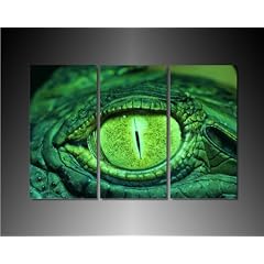 Reptilienauge 3 Bilder Leinwandbild 120x80cm k. Poster / Weitere Wandbilder, Kunstdrucke, Foto auf Leinwand finden Sie bei Leinwandbilder org - Alle Bilder fertig gerahmt mit Keilrahmen.