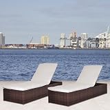 Oxford Lounger Set w Cushions - Set of 2