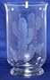 Individually Hand Etched Cactus Glass Candle Shade 11"H