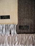 100% Cashmere Wool Velvety Feel ZigZag Design Scarf / Muffler