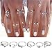 Banggood 6 Pcs Different Geometric Arrow Moon Statement Midi Rings Set Girls Gifts