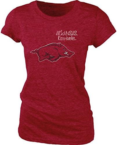 NCAA Arkansas Razorbacks Women's Tri-Blend Tee, Large, Cardinal