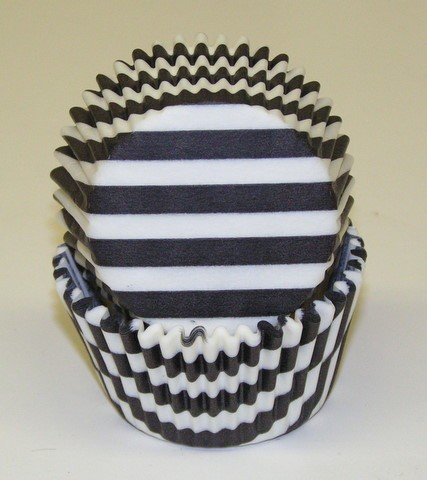 Dress My Cupcake Standard Black Striped Cupcake Liners BULK - 500 Liners - Cupcake Tower, Cupcake Liners, Cupcake Toppers