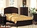 Queen Size Bed Contemporary Style Wenge Finish
