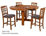 51Gju3sniTL. SL160  Walker Gathering Table in Mission Way Cinnamon Oak Finish
