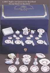 Reutter Porcelain Miniature Roseband Table Setting Dollhouse Mini