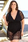 Beach Belle® Black Crochet Size Swimsuit