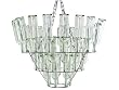 Lamp wine bottle chandelier chrome. D. 90cm