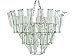 Lamp wine bottle chandelier chrome. D. 90cm
