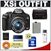 Canon Digital Rebel XSI 12MP Digital SLR Camera (Black) + Canon 18-55mm IS Lens + 8GB Cameta Accessory Kit