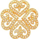 Gold Plated Cubic Zirconia Pin
