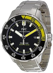 IWC Men's IW356808 Aquatimer Black Dial Watch by IWC